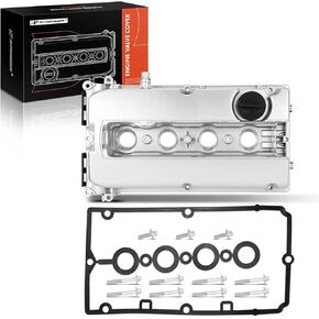 A-Premium Upgraded Aluminum Engine Valve Cover Kit Compatible with 2008-2020 Chevy Pontiac Saturn Models - Cruze Sonic Trax Aveo G3 Wave Astra, L4 1.6L 1.8L, Replace # 55558673 55564395