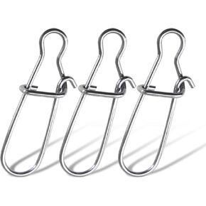 100pcs Stainless Steel Duo Lock Snap - Premium Swivel Snap for Big Fish, Quick Change Fishing Snap Swivels & Snaps Tackle for Enhanced Lure Fishing