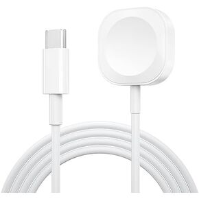 Watch Charger Compatible with Apple Watch Charger, 3.3FT USB C Upgraded Braid Magnetic Fast Charging Cable for iWatch Series Ultra 10 9 8 7 6 SE SE2 5 4 3 2 1 (USB, White)