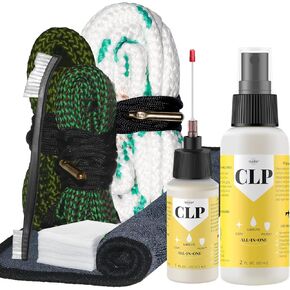 Qucship Gun Cleaning Kit 3 Gun Cobra Bore Cleaning Combo Kit & Gun Oil, | .357 Cal .38 Cal 9mm | .223 Cal 5.56mm | 12 Gauge Barrel Snake with Brush Cleaning Combo Kit for Rifle, Pistol & Shotgun