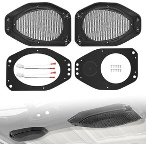 for Wrangler JL & for Gladiator JT 6.5" Speaker Pod Adapters with Tweeter Adapters, Set of Two