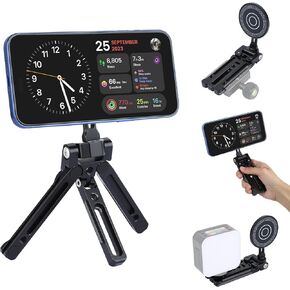 UTEBIT Magnetic Pocket Phone Tripod Stand Foldable Compatible with iPhone 15/14/13/12 Plus Pro Max Series