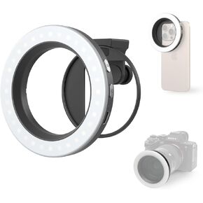 SmallRig Vibe P30 67mm Ring LED Video Light, Compact Bi-Color Light with High CRI ≥90, for 67mm Phone Mounts/Cases/Lenses, for Content Creation, Universal Threaded Filter Adapter Kit 5203