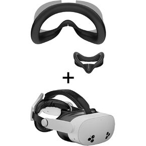 APEXINNO Silicone Face Pad Cover for Meta Quest 3S Accessories,Comfort Head Strap Compatible with Meta Quest 3S,Elite Strap Replacement Accessories VR Headstrap with Comfortable Headpad