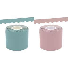 Teacher Created Resources Calming Blue Scalloped Rolled Border Trim (TCR8907)