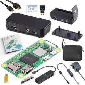 Vilros Raspberry Pi Zero 2 W MAX Kit- Includes Raspberry Pi Zero 2 Board, 64GB Micro SD Card, Case, Power Supply, HDMI Cable,USB and Ethernet HUB and More