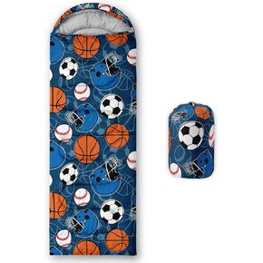 BSNTHO Sports Ball Camping أكياس النوم ، 3 موسم من الطقس الدافئ والبارد ، والوزن الخفيف ، وأكياس النوم المقاومة للماء للبالغين والأطفال ، والسفر ، والهواء الطلق ، معدات التخييم ، 31 × 90 بوصة