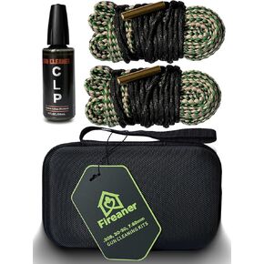 Basics Bore Gun Cleaning Kit with Bore Cleaner, CLP, 100 Cotton Swabs & Compact Storage Box - Universal Fit for Firearm Maintenance