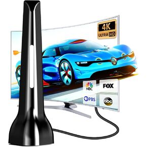 2025 Digital TV Antenna for Smart TV - Indoor HDTV Antennas, 300+ Miles Range, Supports 8K 4K 1080p TVs, Strongest Reception for Local Channels - Includes 8.2ft Coax Cable