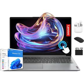 Lenovo IdeaPad Laptop 2025 Flagship 15.6" FHD IPS Touchscreen Computer, 16GB RAM, 1TB Storage (500GB SSD + 500GB Ext.), 6-Core Intel i3, WiFi 6, HubxcelAccessory, Win 11 Pro with Lifetime MS Office