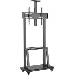 حامل تلفزيوني 70 بوصة على عجلات التليفزيون Rolling Stands Mount Mount TV Cart Smart Board Stand للوحة البيضاء التفاعلية 50/55/60/65/70 بوصة شاملة للتلفزيون إلى غرفة نوم