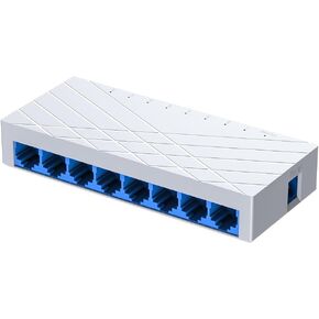8 Port Gigabit Ethernet Switch Unmanaged, Plug and Play Desktop Network Switch for Home Office/Small Office (Computer Networking, Internet Switch, Universal Router Compatibility)