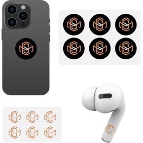 Mayspire Creations Protection Neutralizer Stickers for Cell Phones & AirPods – 12-Pack Bundle Package - Phone/All Earbuds/Tablet/Laptop/All Devices - Premium Design - Waterproof