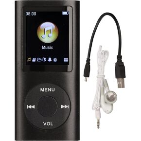 MP3 Player, Portable MP3 Music Player, Stylish Multifunctional Lossless Sound Slim 1.8 Inch LCD Screen Portable MP3 Music Player for Sport and Running (White)
