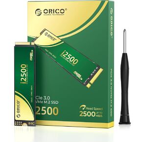 ORICO 128GB M.2 NVMe SSD, Read Up to 1700MB/s, PCIe Gen3x4 M2 2280, 3D NAND Flash Internal Solid State Drive with SLC Cache, Compatible with Laptops PC Desktops- i2500