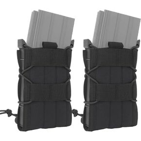 2 Pack Pistol Mag Pouch 9MM Magazine Pouch for Glock 17 19 26 27 43 Magazine Holder for Molle System and Waist Belt