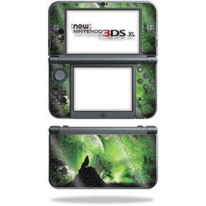 Maysyskins Glossy Glitter Skin for Nintendo New 3DS XL (2015) - Howling Wolf | واقي ، دائم عالية اللمعان اللمعان النهائي | من السهل تطبيق الأنماط وإزالتها وتغييرها | صنع في الولايات المتحدة