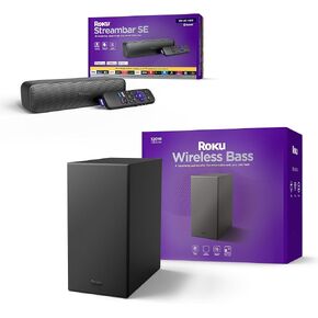 Roku 4K HDR Streambar SE & Wireless Bass Bundle - RokuTV & Roku Audio