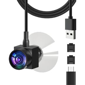Eye Contact Webcam with Suction Mount - 1080P Auto Focus Middle Screen Camera with Noise Reducing Mic, Plug & Play Center Cam for Zoom/Teams/Mac/PC, Ideal for Video Conferencing & Remote Work