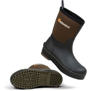Mid-Calf Waterproof Insulated Rubber Boots with Steel Shank, 6mm Neoprene Rubber Boots for Men and Women, Ideal for Hunting, Farming, Gardening, and Fishing