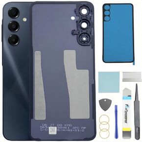 Original Galaxy A16 5G Rear Back Cover Replacement for Samsung Galaxy A16 5G Battery Back Cover Housing Door with Camera Frame Lens and Repair Toolkits Plastic Black (not for 4G)