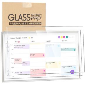 2 Pcs Tempered Glass Screen Protector for Skylight Calendar 15 Inch - High strength 9H Hardness Tempered Glass - HD Clear, Anti-Scratch