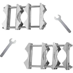 2 PCS مزدوج الهوائي Mast Clamp v jaw block مع البراغي صاري إلى المشبك الصاري ، حامل مظلة الفناء عمود ثقيل للخدمة إلى قوس تصاعد القطب لوزن واي فاي لحم الخنزير الخلوي المظلة المظلة صيد الأسماك سارية العلم