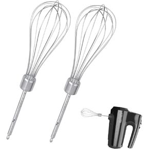 2 Pack Hand Mixer Turbo Beaters Compatible with BLACK and DECKER Electric Hand Held Mixer, Stainless Steel Replacement Parts, Beaters Electric Mixer Parts Accessories