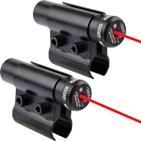 Red Dot Laser Sights Compact Tactical Laser Sight Scope with Barrel Clamp Mount for Rifle Shot Gun 2PACK