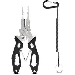 مجموعة أدوات الصيد - صيد الأسماك Pliers Digital Scale Fish Lip Gripper مع الحبل ، وملحقات الصيد وأدوات الصيد في المعدات تعيين خط خطاف متعدد الخطاف للمياه المالحة ، هدية للرجال