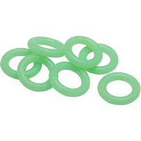 50PCS Outdoor Multifunctional Ground Pegs Glow in The Dark Silicone O Ring 15mm Green Fishing Warning Ring Camping Peg Rings Camping Tent Pegs Accessories for Night Warning