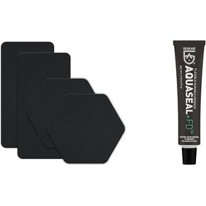 GEAR AID Tenacious Tape Gore-TEX Fabric Patches for Quickly Fixing Holes and Tears in Jackets & Aquaseal FD Flexible Repair Adhesive for Outdoor Gear and Vinyl