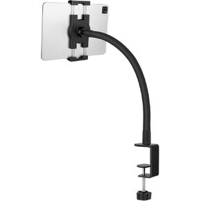 Gooseneck tablet موقف مكتب/طاولة/سرير/مكتب/اجتماعات العمل/المحاضر/المطبخ ، حامل iPad قابلة للتوصيل مع 4.7 ~ 12.9 "