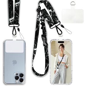 Phone Lanyard Crossbody Adjustable,Universal Crossbody Phone Strap with Phone Tab,Lanyards for Phone Case ID Badges