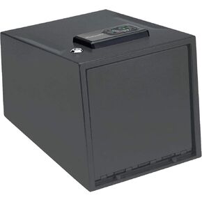 Hornady 2 Handgun Vault Safe with Keypad Entry – Secure Your Firearms and Valuables – 4-6 Keypad Entry, Interior Light and Backup Keys – Black, 12.7 (H) x 9 (W) x 8.8 (D) Inches – Item 95430
