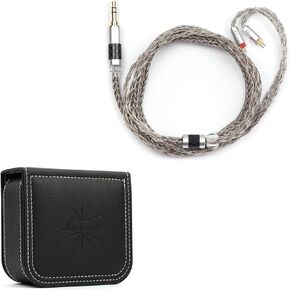 Linsoul Tripowin Zonie 16 Core Silver Plated IEM Cable(2pin-0.78mm, 3.5mm, Grey) + Kiwi Ears Portable Earphone Carrying Case