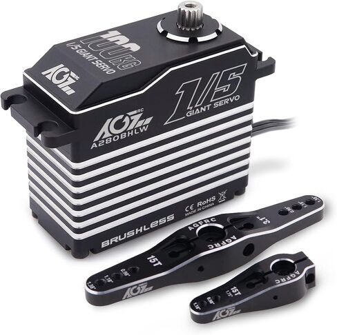 AGFRC 72KG Waterproof 1/6 RC-Servo-Motor High-Torque - 0.092Sec High Speed Brushless HV Full Metal Gear Digital Steering Servo for 1/6 Scale RC Car (A200BHMW) in Saudi Arabia