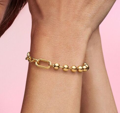 Pandora ME Metal Bead & Link Chain Bracelet, With Gift Box in Saudi Arabia