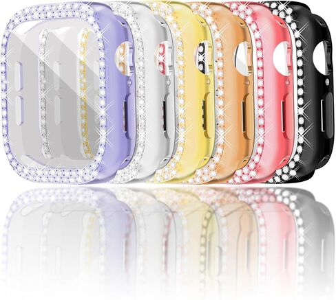 [12pack] حانة شاشة Richone Bling لـ Apple Watch Series 10 42 مم 46 مم حامي شاشة الراين ، أغطية الوجه الواقية TPU لليئة لـ IWATCH 10 Exclists Prearcly للنساء (42 مم ، 12 ألوانًا نابضة بالحياة) in Kuwait