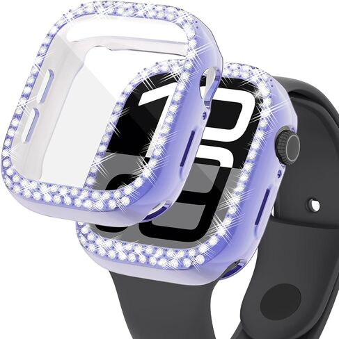 [12pack] حانة شاشة Richone Bling لـ Apple Watch Series 10 42 مم 46 مم حامي شاشة الراين ، أغطية الوجه الواقية TPU لليئة لـ IWATCH 10 Exclists Prearcly للنساء (42 مم ، 12 ألوانًا نابضة بالحياة) in Kuwait