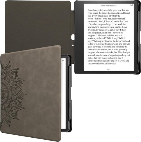 غطاء Kwmobile متوافق مع Amazon Kindle Scribe (2022/2024) غلاف - حالة Ereader - Dandelion Love Gray in Kuwait