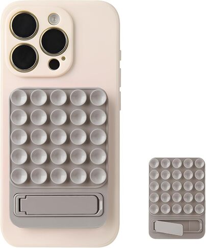 2 in 1 Suction Cup Phone Mount,Hands-Free Sticky Phone Grip Mount,Multi-Purpose Phone Sticky Grip for iPhone and Android for Phone，Suction Phone Mount for Selfies and Tiktok Video(Light Pink) in Kuwait