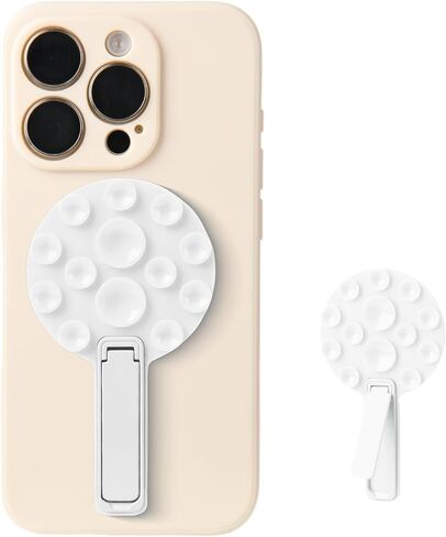 2 in 1 Suction Cup Phone Mount,Hands-Free Sticky Phone Grip Mount,Multi-Purpose Phone Sticky Grip for iPhone and Android for Phone，Suction Phone Mount for Selfies and Tiktok Video(Light Pink) in Kuwait