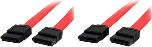 startech.com 36in cable sata - Serial ATA 150 - SATA (F) إلى (F) - 3 أقدام - أحمر - SATA36 (حزمة 2) in Kuwait