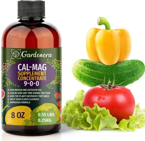 𝐏𝐑𝐄𝐌𝐈𝐔𝐌 Ultra Pure Professional Grade Cal-Mag Fertilizer Spray - 8oz Bottle - High-Grade Calcium, Magnesium & Iron Plant Supplement - Corrects Common Plant Deficiencies (9-0-0 NPK) in Saudi Arabia
