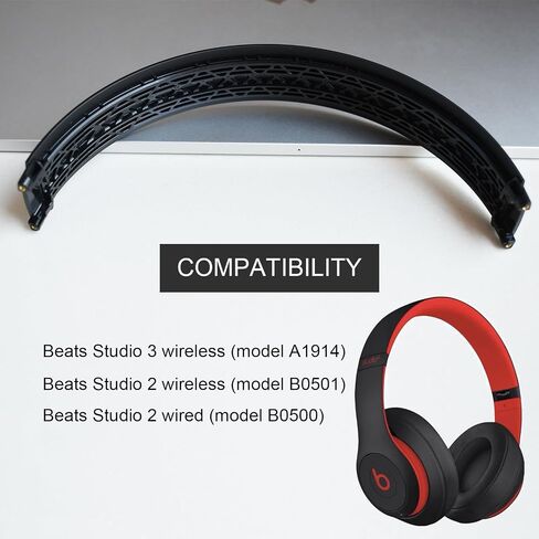 Studio 3 Headband - Replacement Parts Specifically Designed for Beats Studio 3 / A1914 Studio 2 Wired/Wireless Headphones (Black Gold) in Saudi Arabia