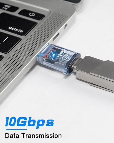 Poyiccot 10Gbps USB C Female to USB A Male Adapter 120W, USB 3.2 Type C to Type A Charger OTG Converter Transparent Compatible for iPhone 11 12 13 14 15 Pro Max, Galaxy S20 S22 S23, Earphone, Blue in Saudi Arabia