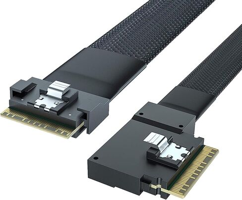 ipolex 24G Internal SlimSAS SFF-8654 to SFF-8654 8i PCIE4.0 Cable for High-Density Servers & NVMe Storage, 85-ohm, 0.5-m(1.6ft) in Saudi Arabia