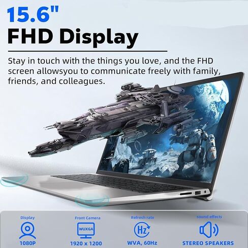 Dell Inspiron-3530 15.6"-FHD Business Laptop - Intel Core i7-1355U Processor, Win 11 Pro & Office 2024, Wi-Fi 6, Backlit Keyboard, Fingerprint Reader, w/Hoouwrd Accessoire(32GB RAM | 1TB SSD) in Saudi Arabia