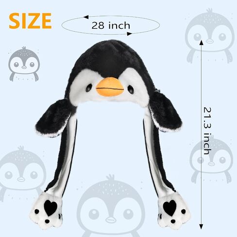 Plush Ear Moving Jumping Hat,Cute Fluffy Cap, Soft Warm HeadWear,Bunny Hat Christmas Holiday Party Gift for Boys Girls Purple in Saudi Arabia